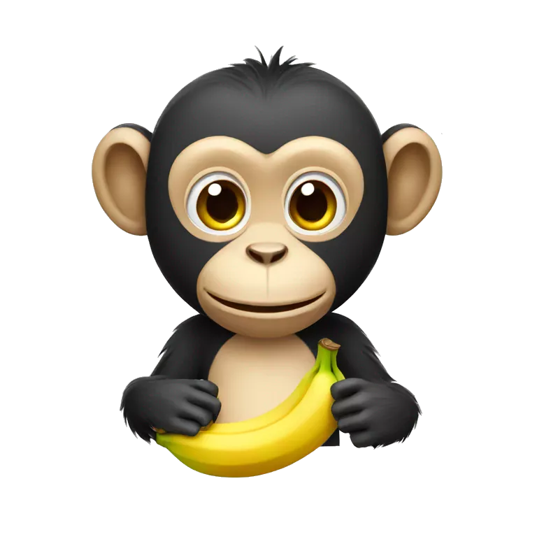 Monkey with banana