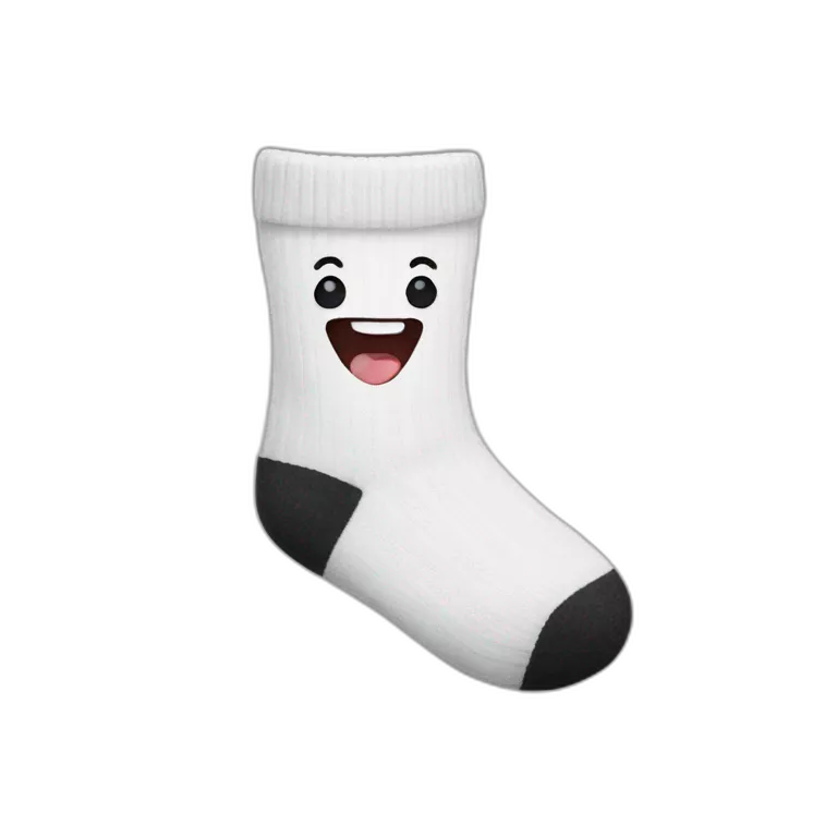 Sock with a happy face