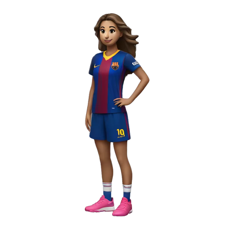 Chica con la camiseta del fcbarcelona