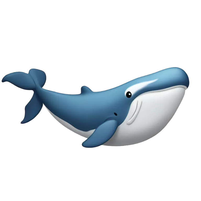 A happy whale surrounding by a sea of coins, some of these are gold and others silver with the Z letter in the middle