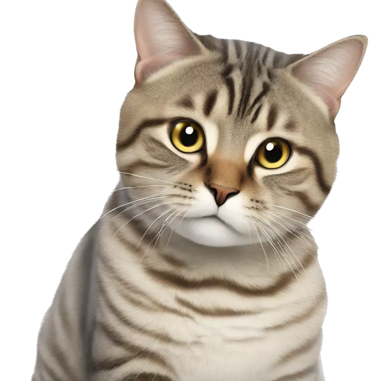 calm cat in white