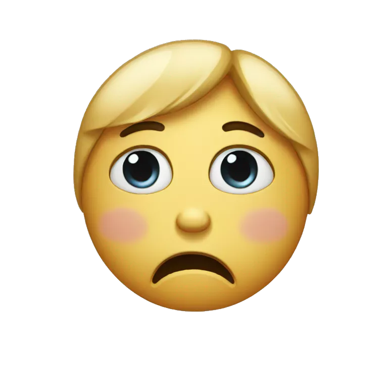 Very sad crying emoji