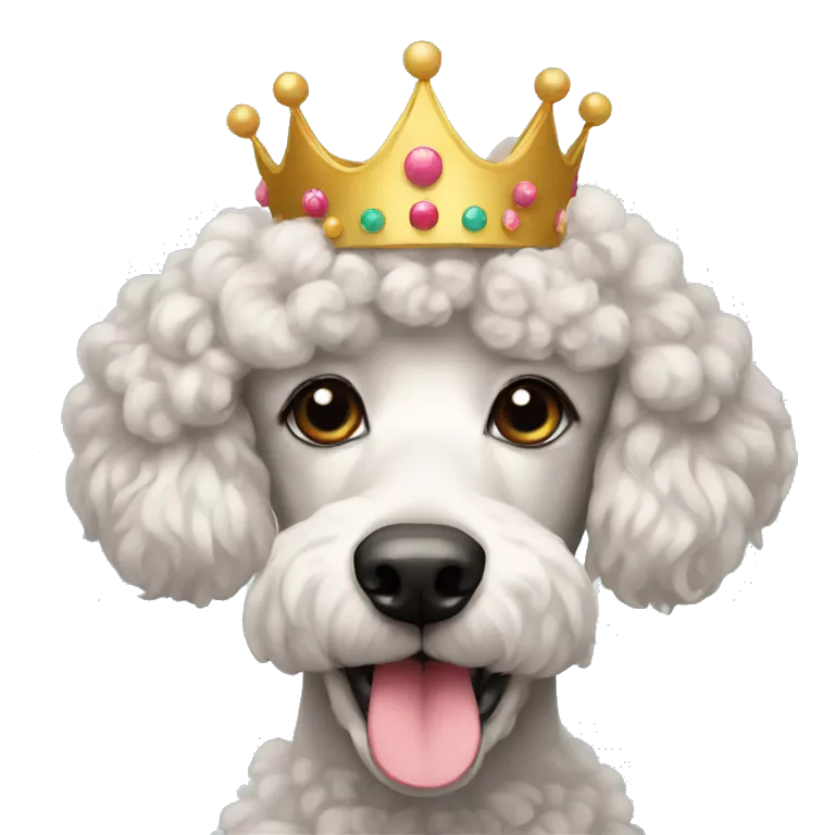 poodle with crown