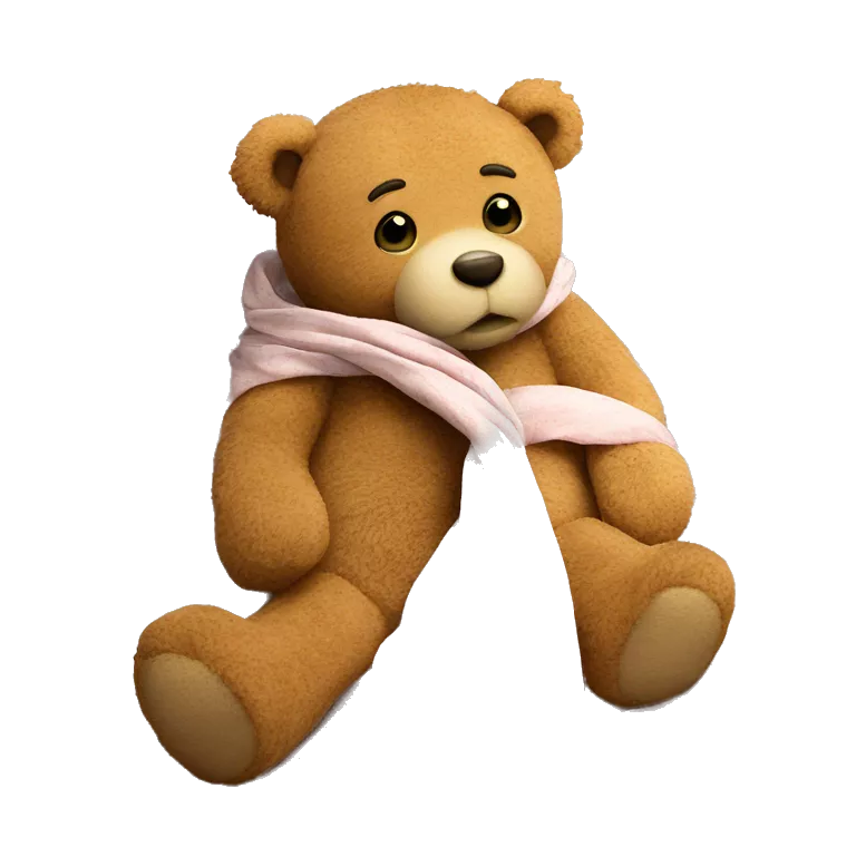cozy teddy bear on bed