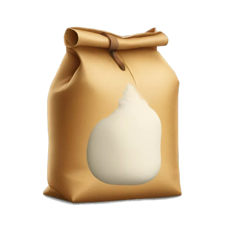 a bag of flour smokes a cigar