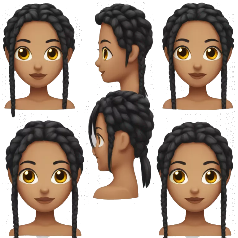 cute spicy girl with black braids