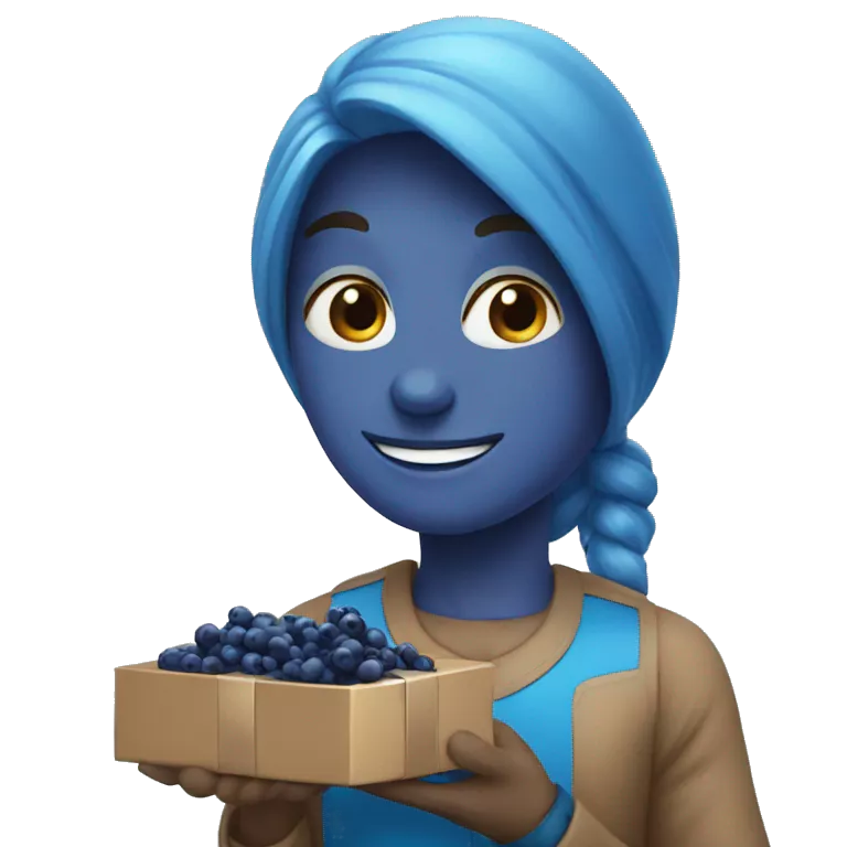 person is sharing blue berries as gift to somebody