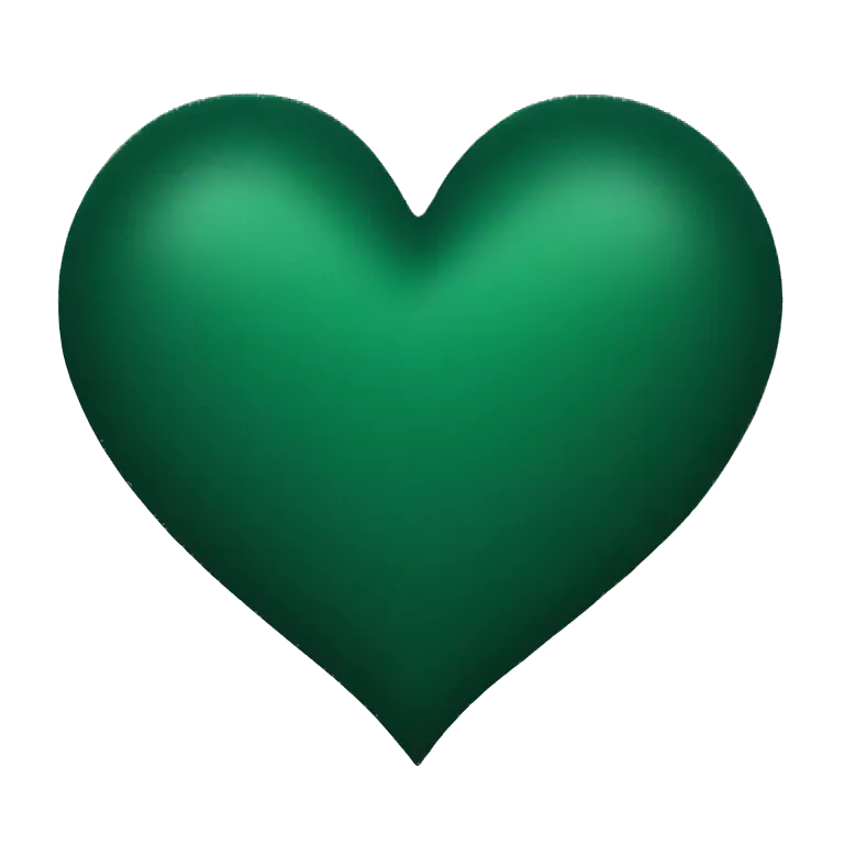 Dark green heart