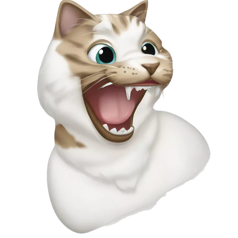 fierce cat with sharp teeth