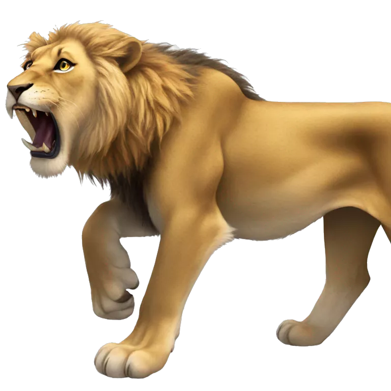 majestic lion staring at camera