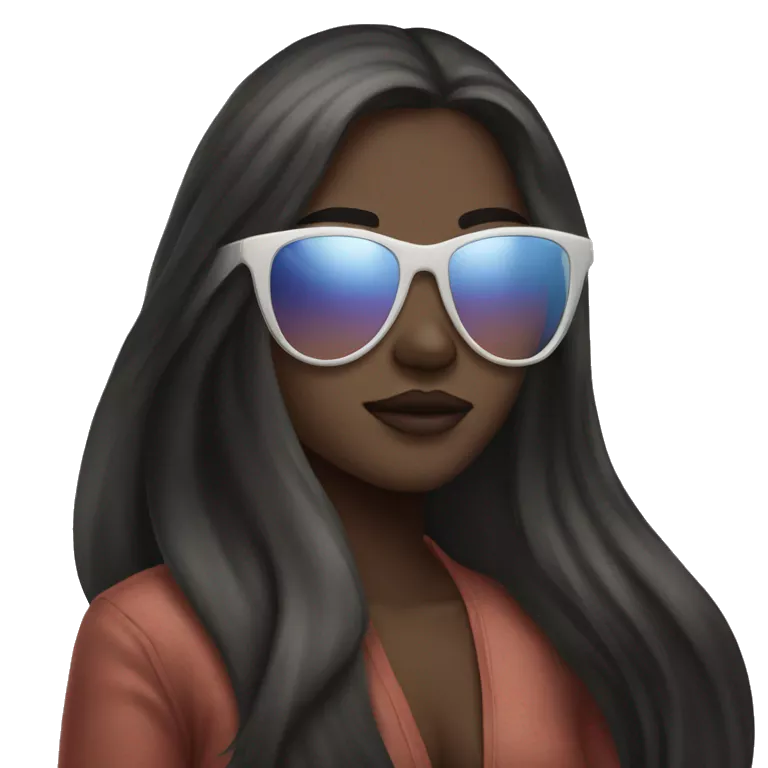 sunglasses on dark-skinned girl