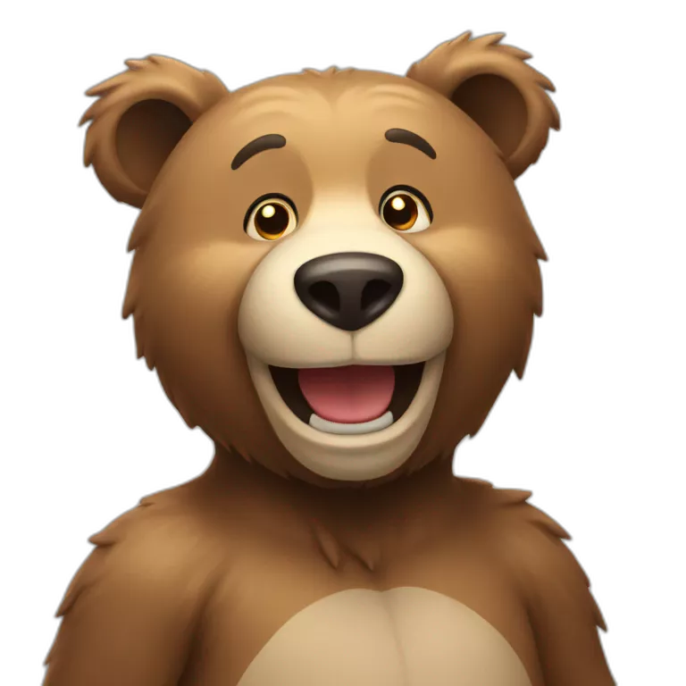 Happy bear celebrating