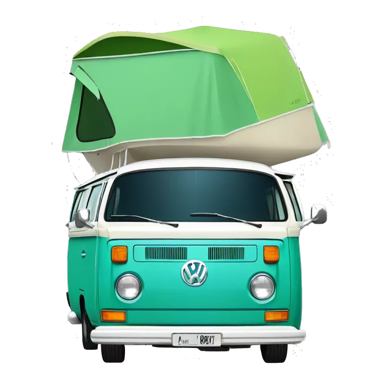 VW T2 California camping bus bicolor VW greenblue white von