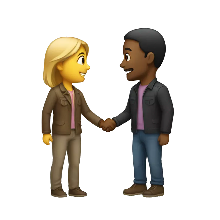 two people meeting