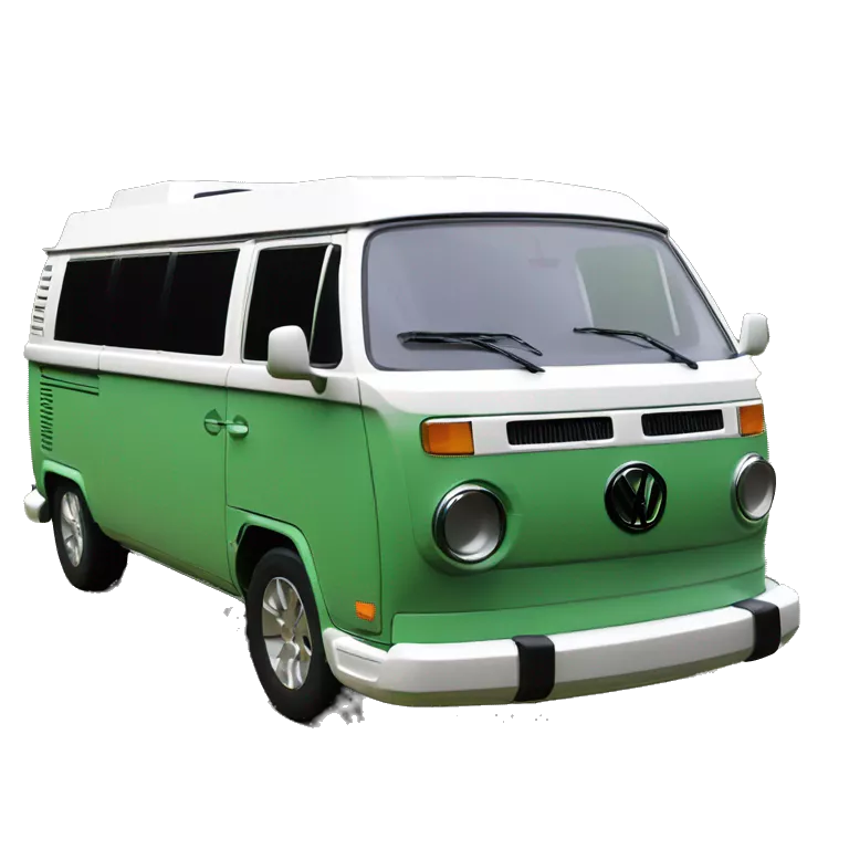 VW T5 California camping bus bicolor green white