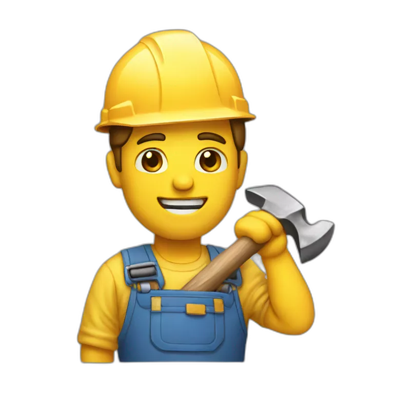 A builder with a hammer