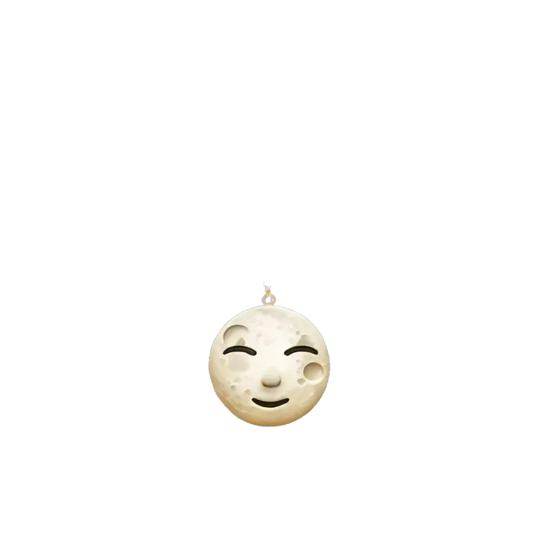 Moon emoji necklace store