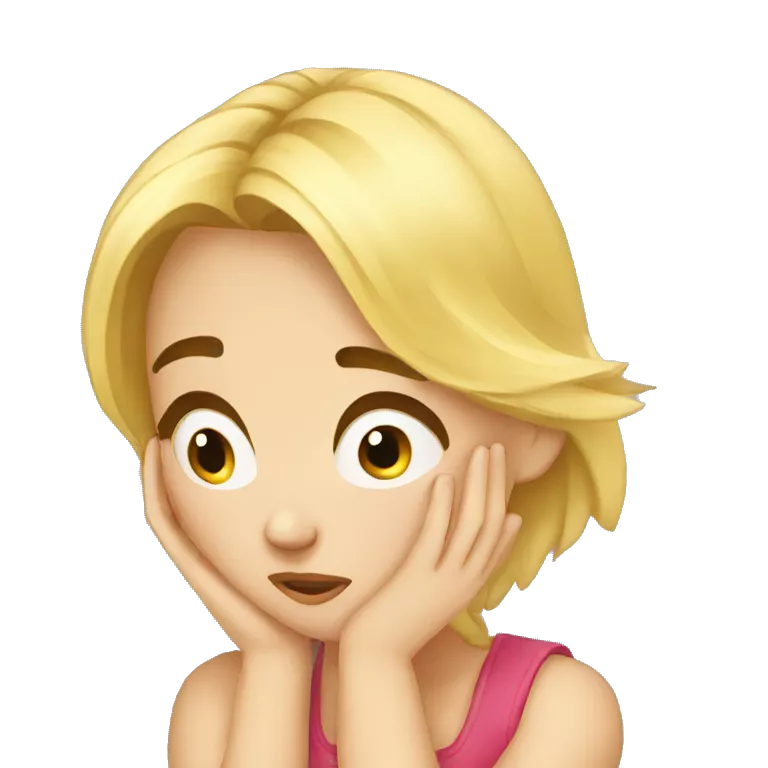Cute blond girl facepalm