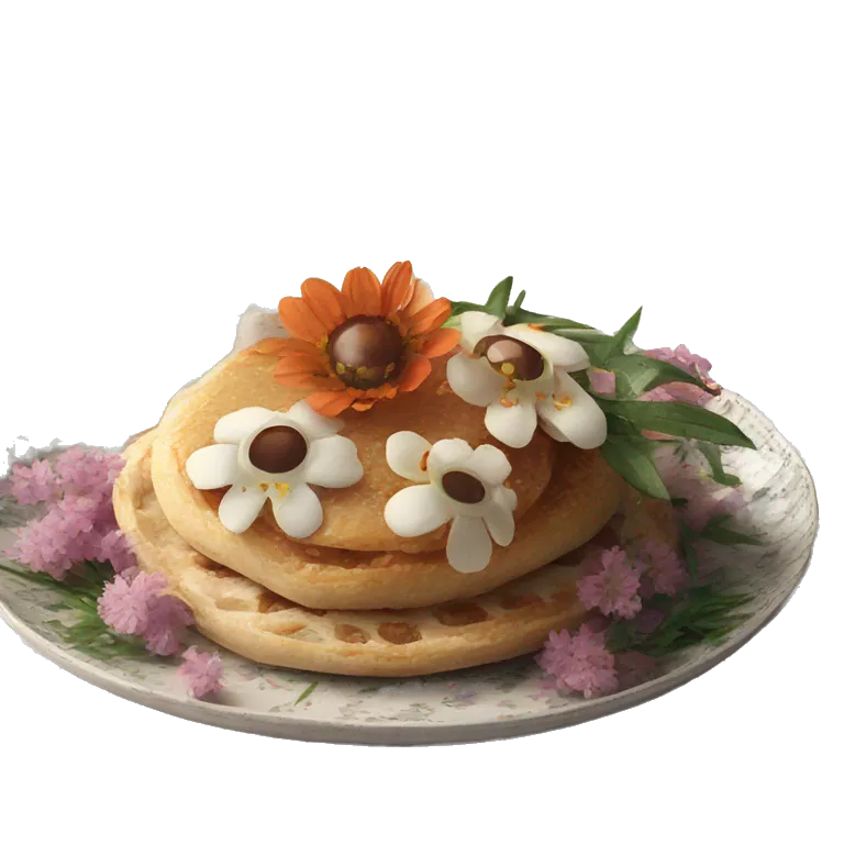 vibrant flower food plate