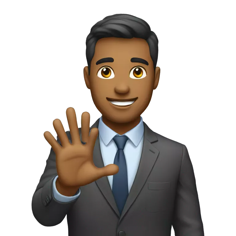 entrepreneur doing ok with his hand