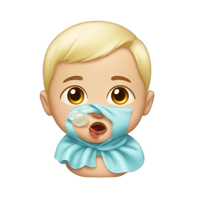 baby with pacifier crying