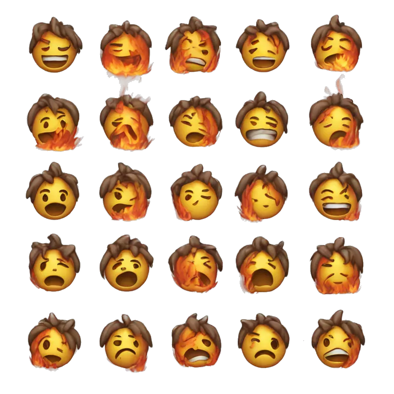 Un corazon roto y ardiendo