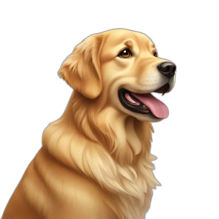 Un perro golden retriver