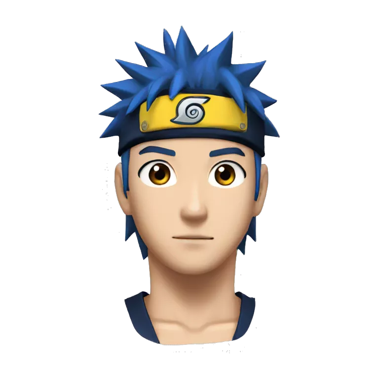 Naruto cheveux bleu