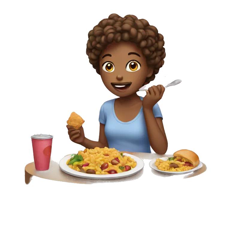 girl eating food