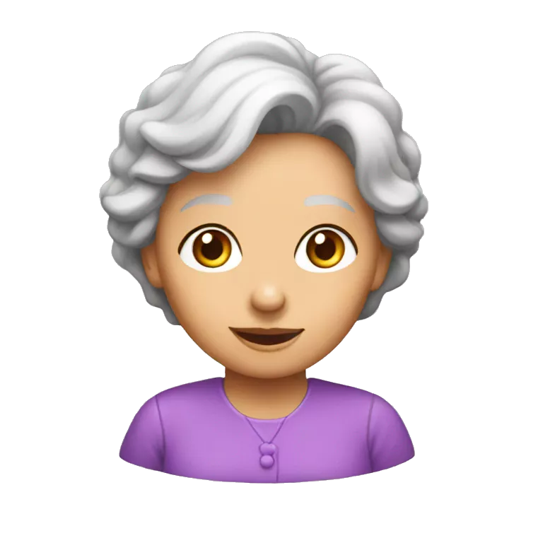 Grandmother do a puzzle