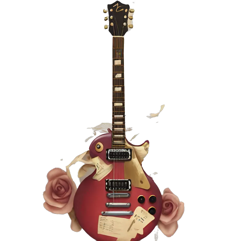 rocking out with electric guitar
