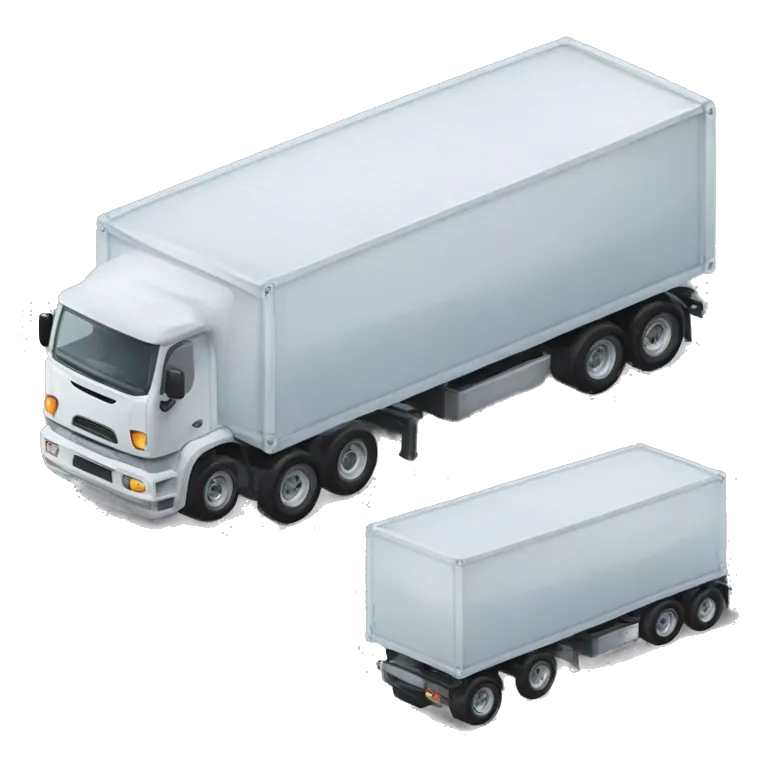 translucent with rounded corners container for truck