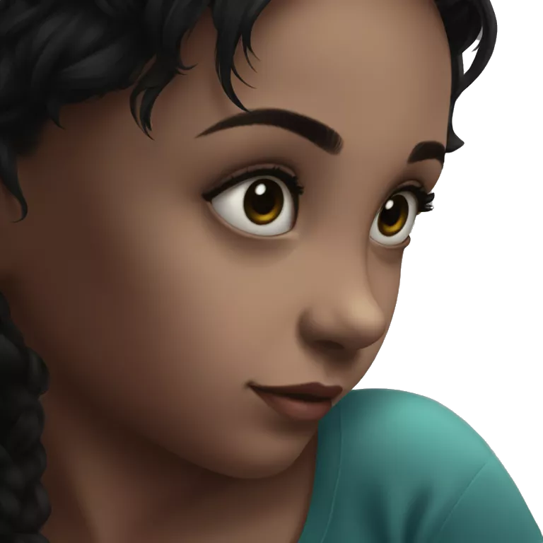 mysterious girl staring into camera