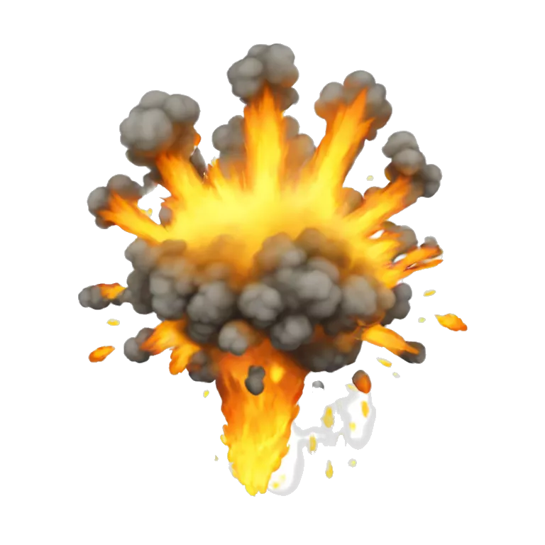 smoke explosion on white background