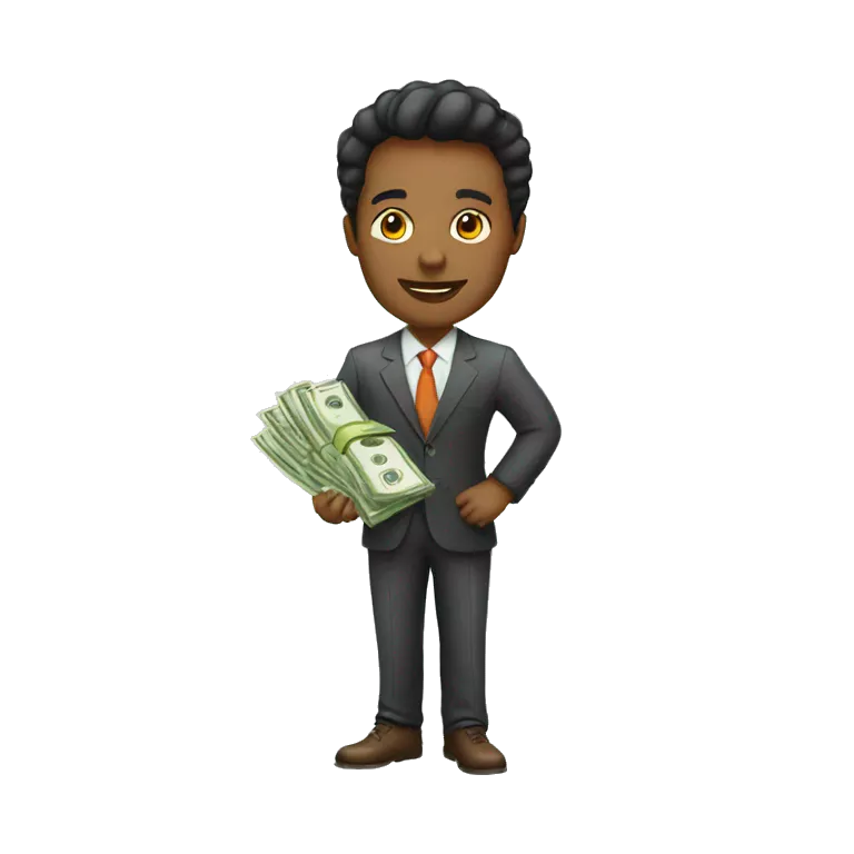 Entrepreneur with money