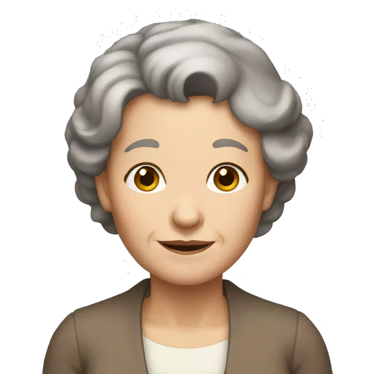 Old women with brown hair and g