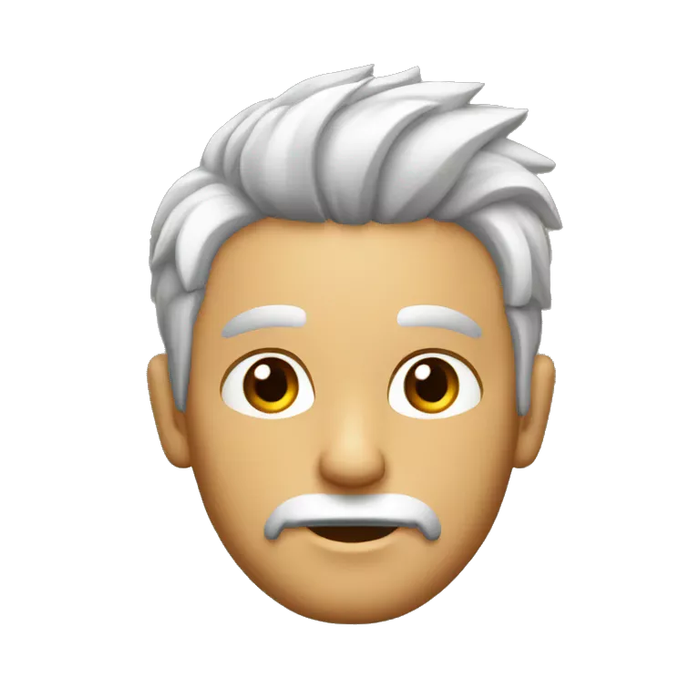 Hombre con pelo corto peinado hacia delante y con perilla
