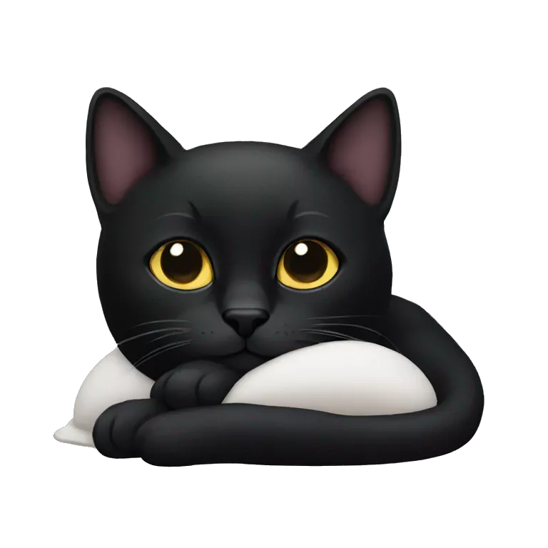 black sleep cat
