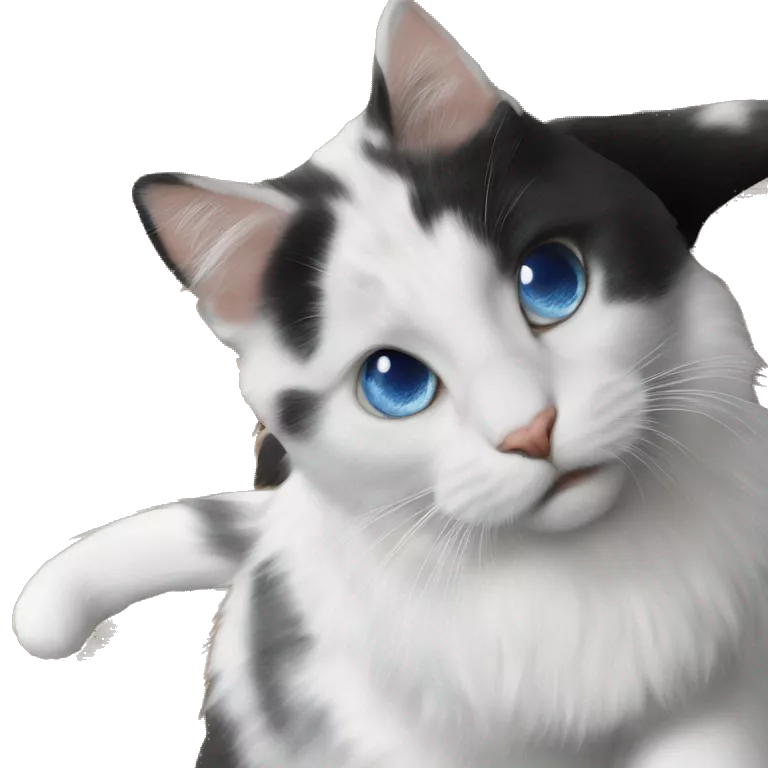 staring blue-eyed cat wildlife