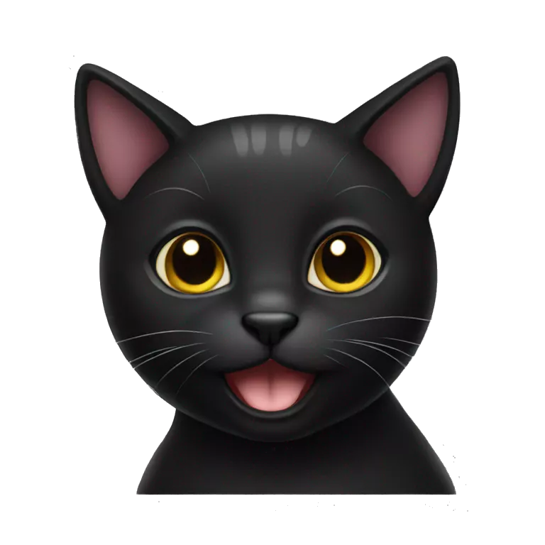 Happy black cat