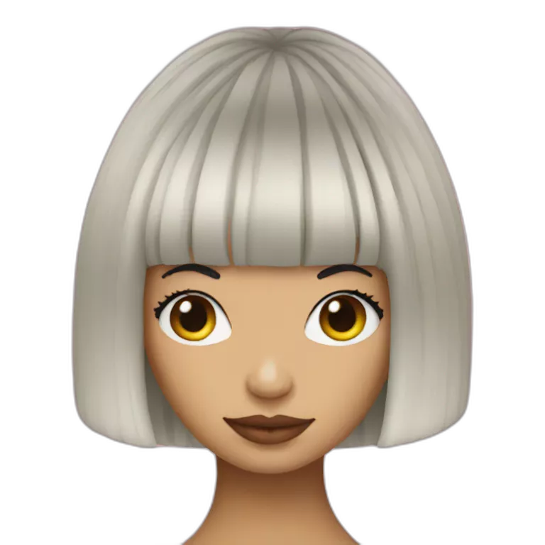 Sia with two tone wig emoji Copy Paste