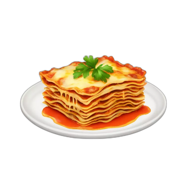 lasagna with parsley and melting sauce
