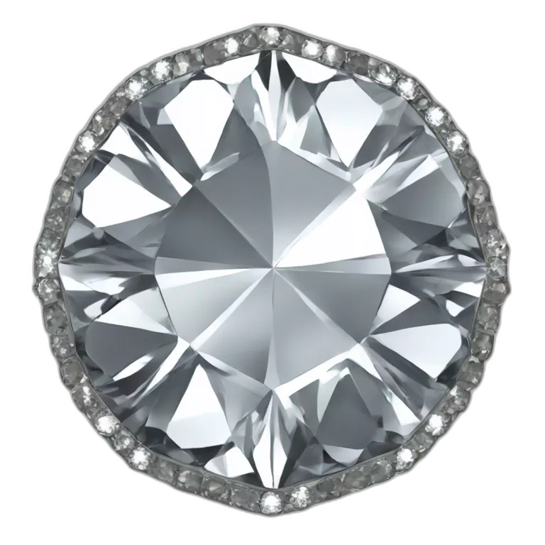 insignia de forma de diamante color plata