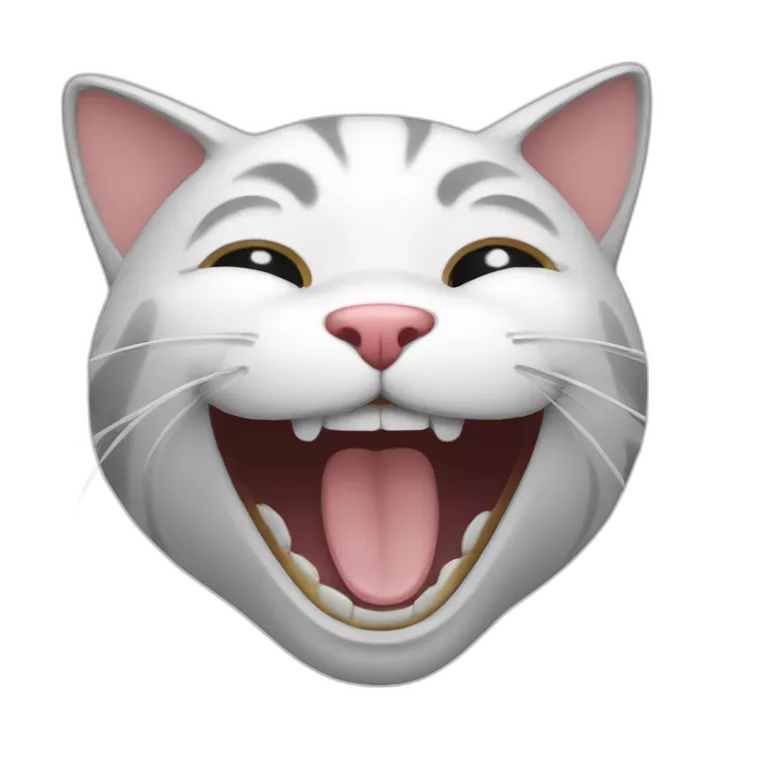 a laughing cat