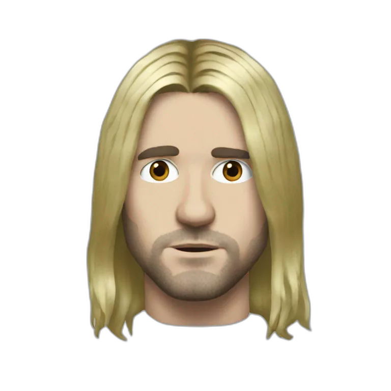 Kurt Cobain black hair