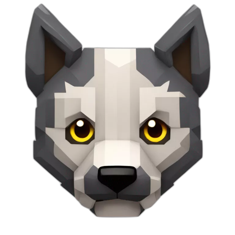Lobo de minecraft con ojos de corazon