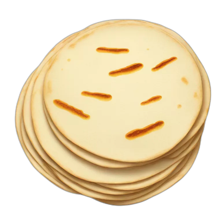 Small Stack of flour tortillas with some grill marks