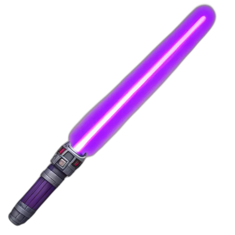 A lightsaber with a violet beam
