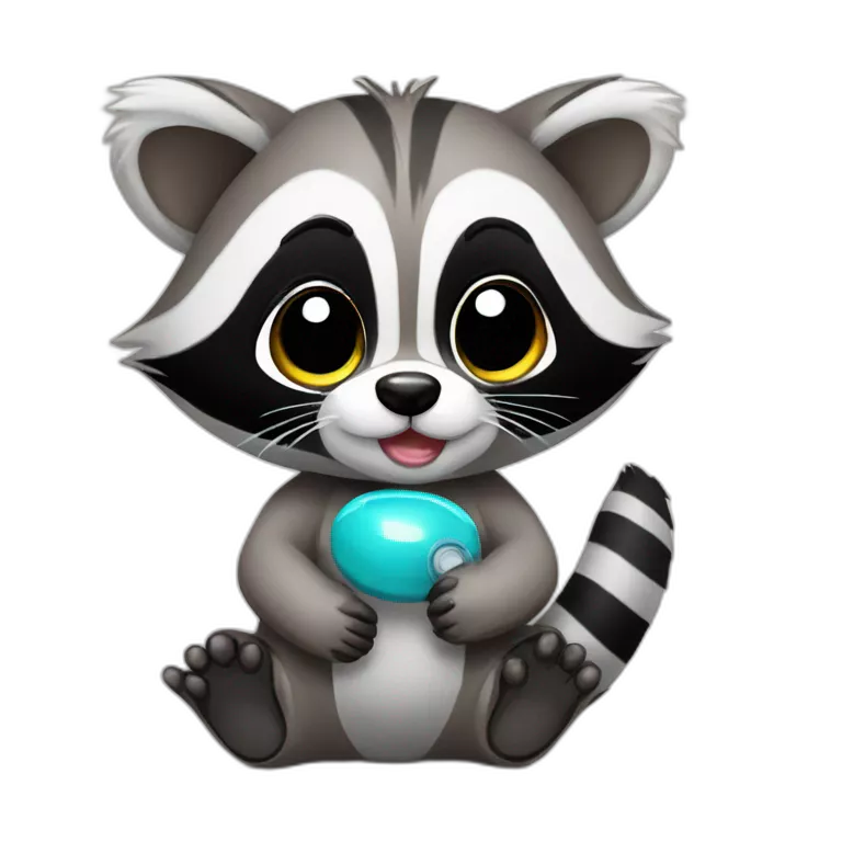 Baby Raccoon With Pacifier