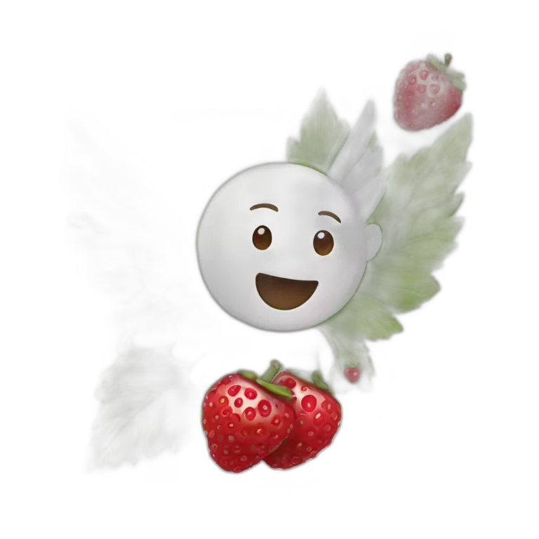 round and ripe berries with angel wings